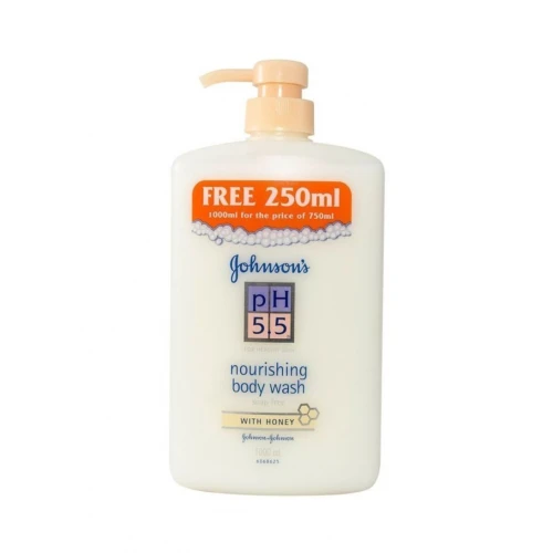 Johnson's PH5.5 Body Wash Honey 750ml + Free 250ml Promo Pack