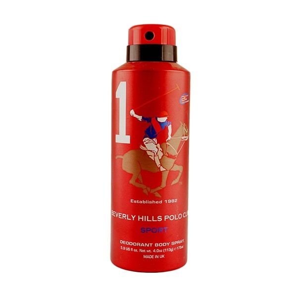 Beverly Hills Polo Club Body Spray Deodorant for Men No.1 175ml ...