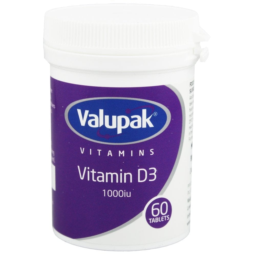 Valupak Vitamin D3 1000IU 60s healthybeauty365