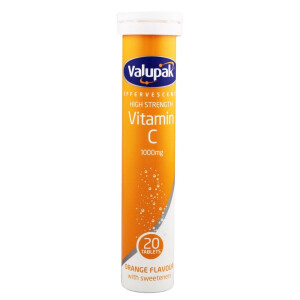 Valupak High Strength Vitamin C 1000mg Effervescent 20s