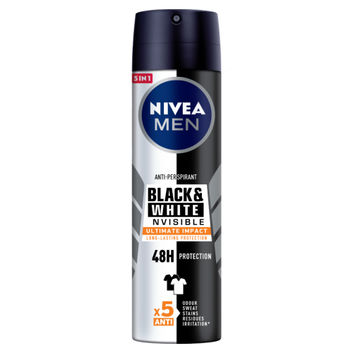 Nivea Men Black & White Ultimate Impact Spray Deodorant 150ml ...
