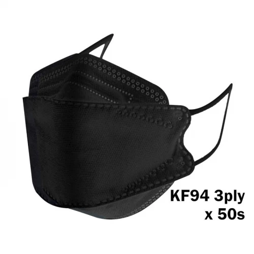 KF94 3ply Face Mask Black 50s