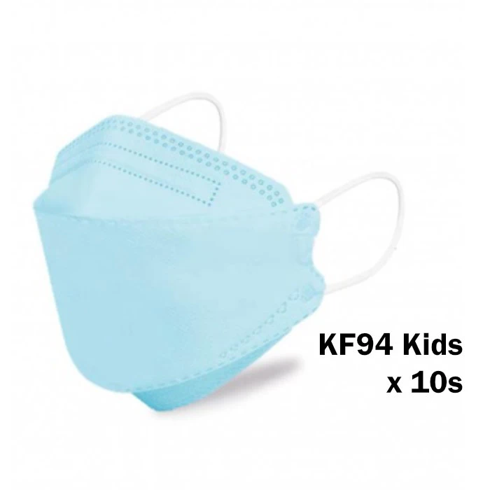 KF94 4ply Kids Disposable Protective Face Mask Light Blue 10s