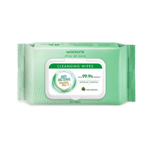 Watsons Antibacterial Cleansing Wipes 50s