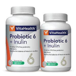 Vitahealth Probiotic 6 + Inulin 60s + 30s (Exp 25/5/2024)