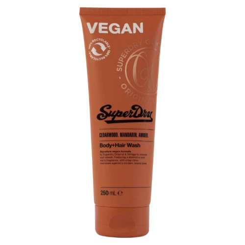 Superdry Body & Hair Wash Cedarwood, Mandarin, Amber 250ml