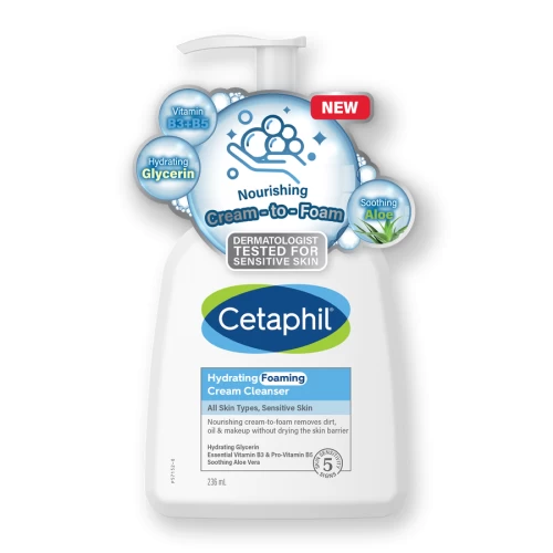 Cetaphil Hydrating Foam Cream Cleanser 236ml