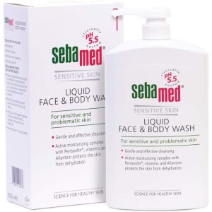 Sebamed Sensitive Skin Liquid Face & Body Wash W/Pump 1000ml