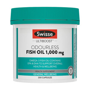 Swisse Ultiboost Odourless Fish Oil 1,000mg 200s