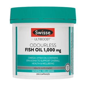 Swisse Ultiboost Odourless Fish Oil 1,000mg 200s