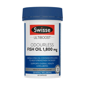 Swisse Ultiboost Odourless Fish Oil Concentrate 1,800mg 60s