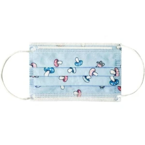 Child Protective Face Mask Design Blue Mushroom 10s
