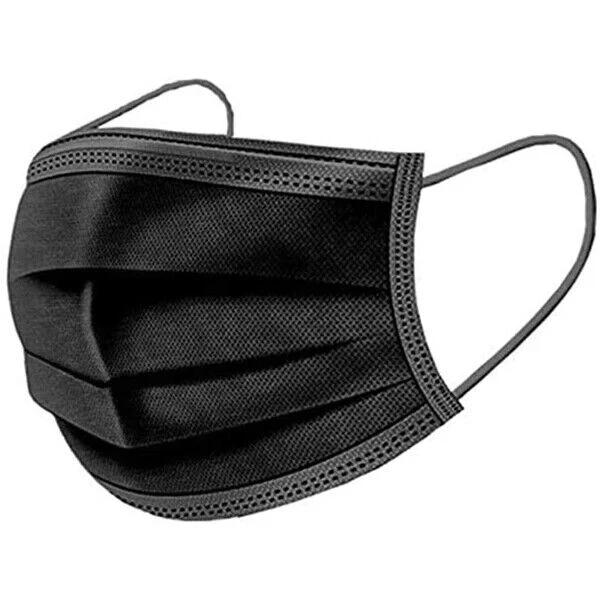Disposable Face Mask 3 Ply Black 50s