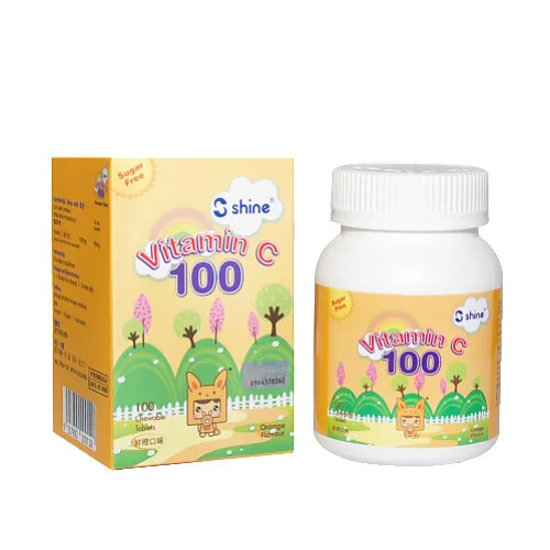 Shine Vitamin C-100 Chewable Tablet Orange 100s