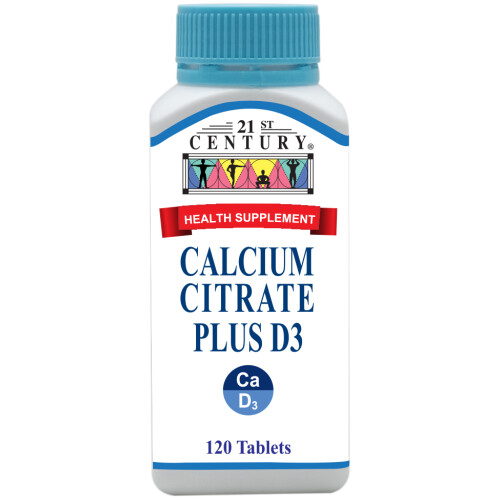 21st Century Calcium Cirtrate Plus D3 120s