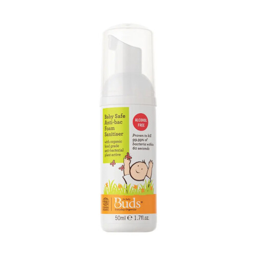 Buds Everyday Organics Baby Safe Anti-Bac Foam Sanitiser 50ml
