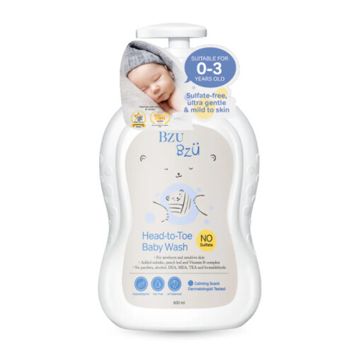Bzu Bzu Head-to-Toe Baby Wash 600ml