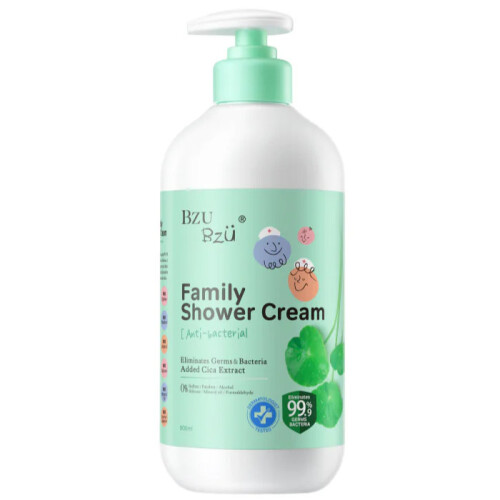Bzu Bzu Family Shower Cream Anti-bacterial 800ml
