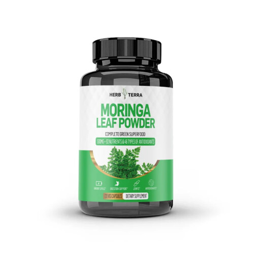 Herb Terra Moringa Leaf Powder 1000mg 120s