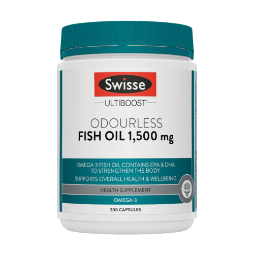 Swisse Ultiboost Odourless Fish Oil 1500mg 200s