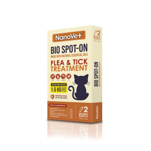 Nanovet Bio Spot-On Flea and Tick Treatment For Cat 1.5Kg