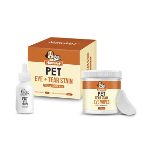 Nanovet Pet Eye + Tear Stain Solution Kit