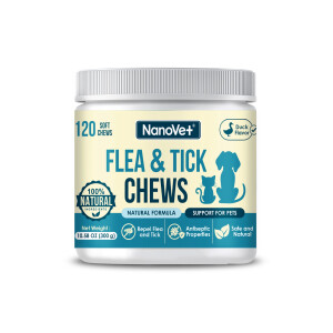 Nanovet Pet Flea & Tick Chews Duck Flavor 45 Chews