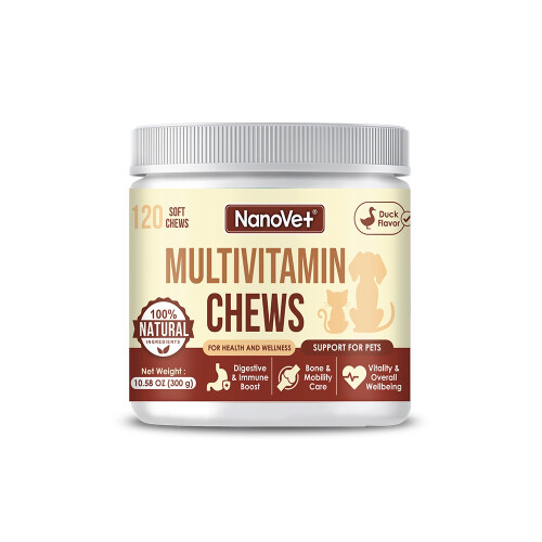 Nanovet Multivitamin Chews Duck Flavor 45 Chews