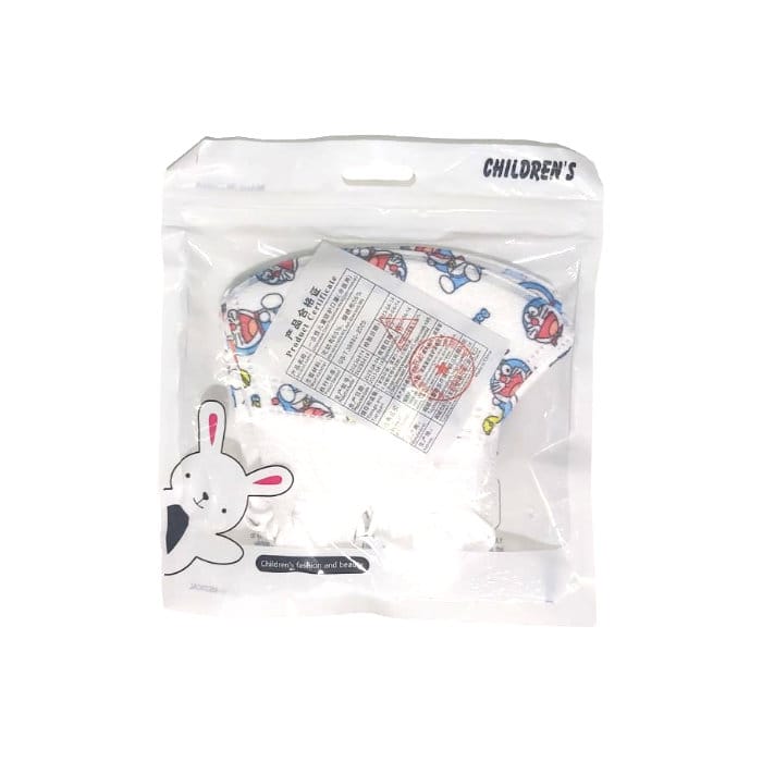 3D Disposable Children's Face Mask White Doraemon 10s