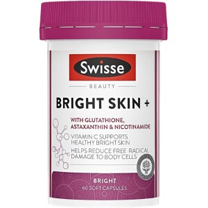 Swisse Beauty Bright Skin+ With Glutathione, Astaxanthin & Nicotinamide 60s