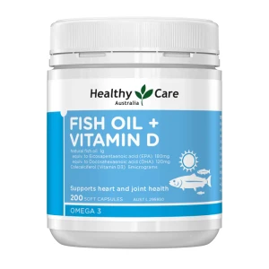 Healthy Care Fish Oil + Vitamin D3 200s