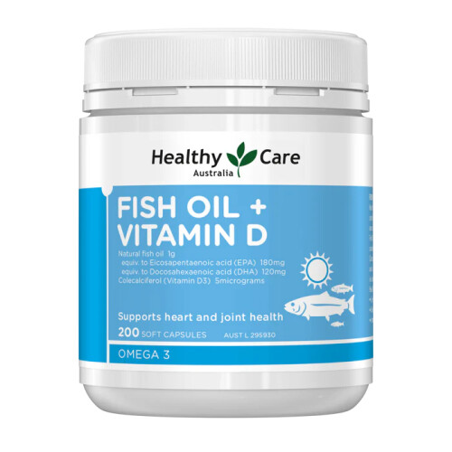 Healthy Care Fish Oil + Vitamin D3 200s