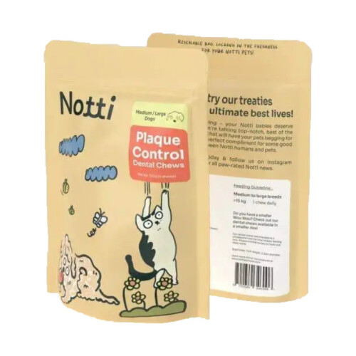 Notti Plaque Control Dental Chews Medium/Large For Dogs 120g x 5 Chews