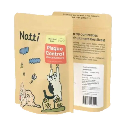 Notti Plaque Control Dental Chews Mini/Small For Dogs 104g x 10 Chews