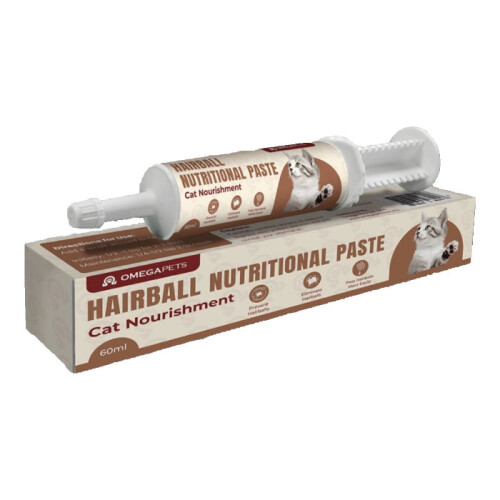 OmegaPets Hairball Nutritional Paste Cat Nourishment 60ml