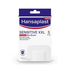 Hansaplast Sensitive XXL Sterile 8x10cm 5s