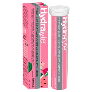 Hydralyte Electrolyte Effervescent Watermelon Burst 20s