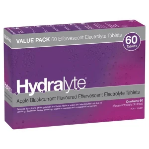 Hydralyte Electrolyte Effervescent Apple Blackcurrant 60s