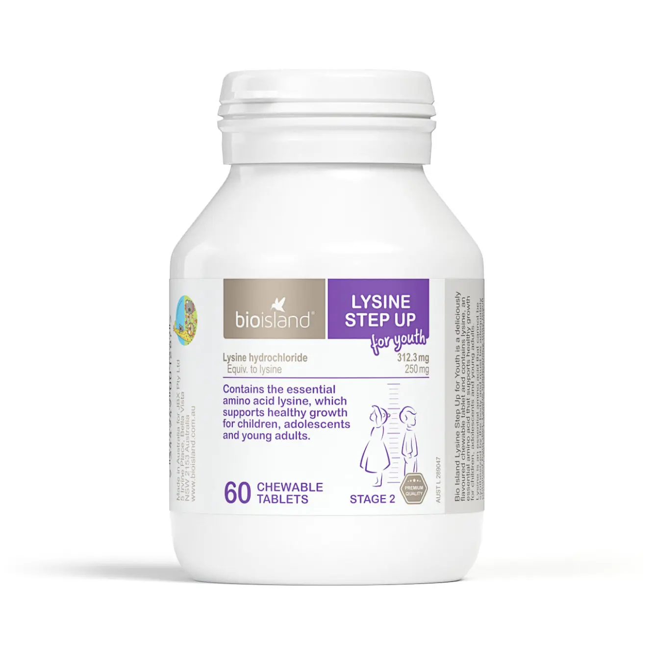 Bioisland Lysine Step Up For Youth 60s