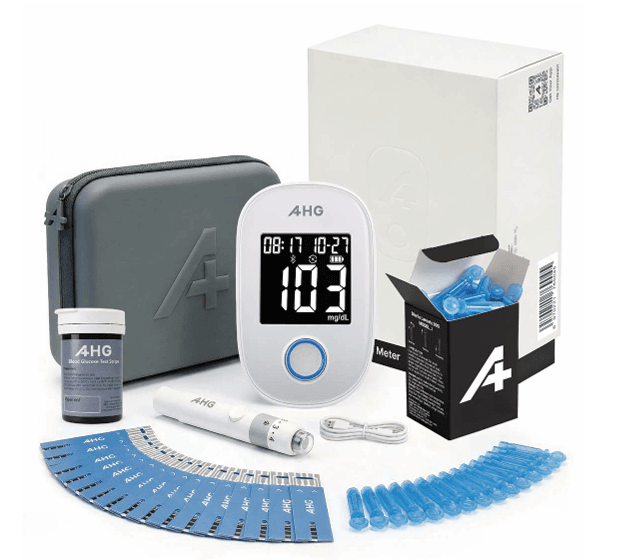 American Health Gate Blood Glucose Monitoring System Luxury Kit AHG-2022 Set