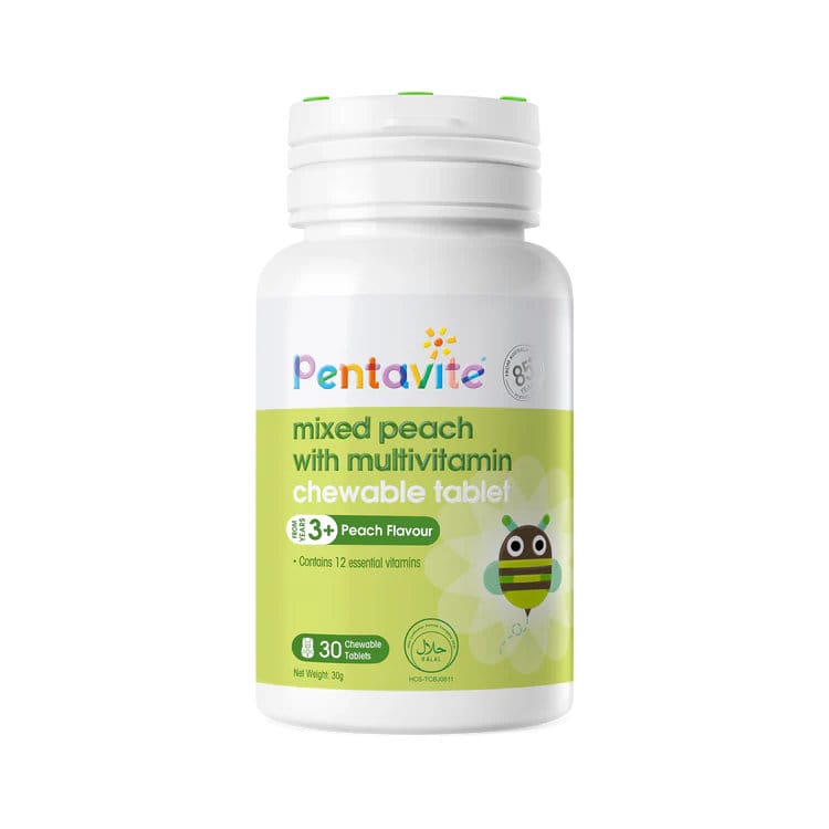 Pentavite Mixed Peach with Multivitamin Chewable Tablet 30s